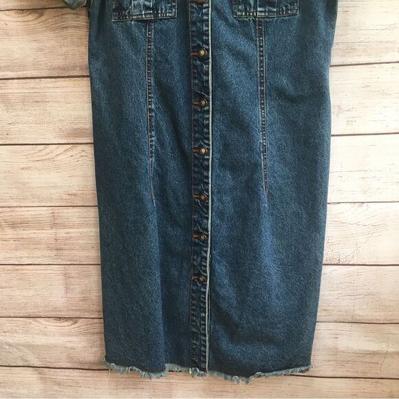 FADED GLORY DENIM BUTTON FRONT DRESS - Picture 3 of 5